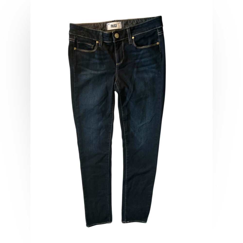 PAIGE JEANS | Skyline Skinny Dark Blue Jeans | Size 26